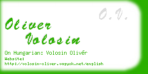 oliver volosin business card